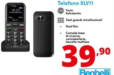 Offerta per Beghelli - SLV11 4,5 cm (1.77") 71 g Nero Telefono per anziani a 39,9€ in Comet