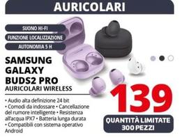 Offerta per Samsung - Galaxy Buds2 Pro Auricolari Bluetooth Bora Purple Batteria 500 mAh a 139€ in Comet