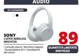 Offerta per Sony - Cuffie Wireless WHCH720 a 89€ in Comet