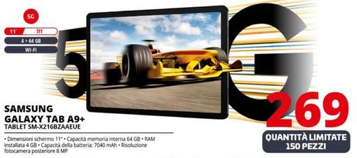 Offerta per Samsung - Galaxy Tab A9+ Tablet SM-X216BZAAEUE a 269€ in Comet