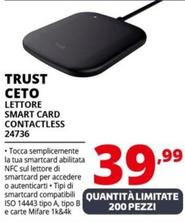 Offerta per Trust - Ceto Lettore Smart Card Contactless 24736 a 39,99€ in Comet