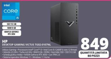 Offerta per Hp - Desktop Gaming Victus TG02-0107NL a 849€ in Comet