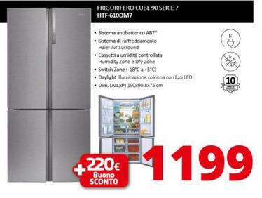 Offerta per Haier - Cube 90 Serie 7 HTF-610DM7 frigorifero multi-door Libera installazione 628 L F Acciaio inossidabile a 1199€ in Comet