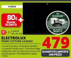 Offerta per Electrolux - Piano Cottura LIL83443 a 479€ in Comet
