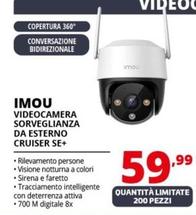 Offerta per Imou - Telecamera Cruiser SE+ 2MP Motorizzata da esterno con visione notturna a colori, sirena e faretto a 59,99€ in Comet