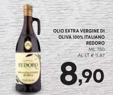 Offerta per Redoro - Olio Extra Vergine Di Oliva 100% Italiano a 8,9€ in Pam