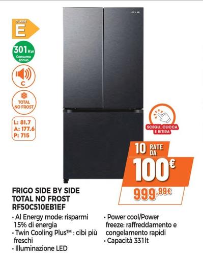 Offerta per Samsung - Frigo Side By Side Total No Frost RF50C510EBIEF a 999,99€ in Expert
