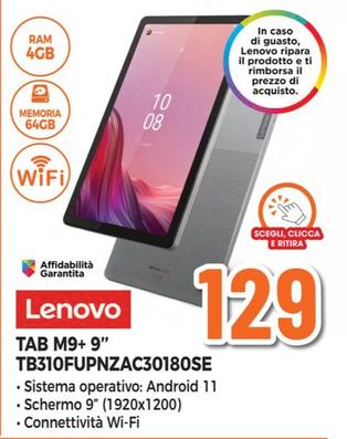 Offerta per Lenovo - Tab M9+ 9" TB310FUPNZAC30180SE  a 129€ in Expert