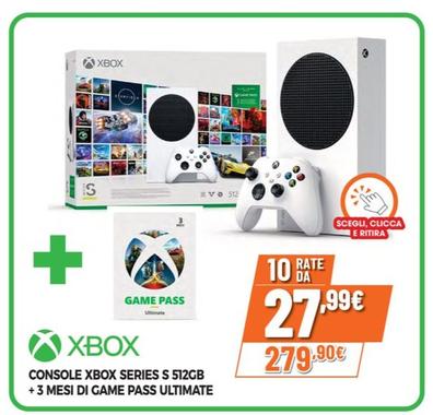 Offerta per Microsoft - Console Xbox Series S 512GB + 3 Mesi Di Game Pass Ultimate a 279,9€ in Expert