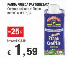 Offerta per Centrale Del Latte Di Torino - Panna Fresca Pastorizzata a 1,59€ in Crai