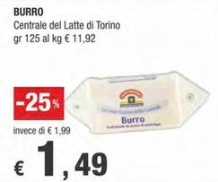 Offerta per Centrale Del Latte Di Torino - Burro a 1,49€ in Crai