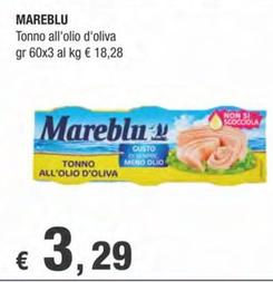 Offerta per Mareblu - Tonno All'olio D'oliva a 3,29€ in Crai