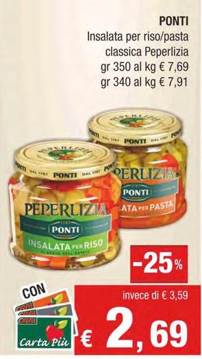 Offerta per Ponti - Insalata Per Riso / Pasta Classica Peperlizia a 2,69€ in Crai