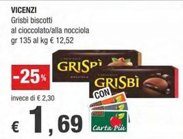 Offerta per Matilde Vicenzi - Grisbi Biscotti Al Cioccolato / Alla Nocciola a 1,69€ in Crai