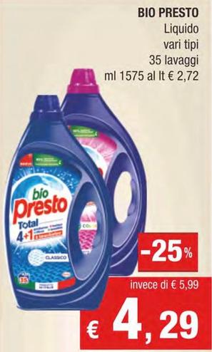 Offerta per Bio Presto - Liquido a 4,29€ in Crai