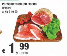 Offerta per Bordoni - Prosciutto Crudo Fiocco a 1,99€ in Crai