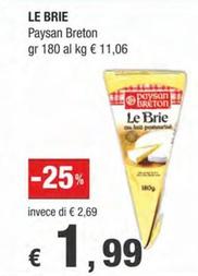 Offerta per Paysan Breton - Le Brie a 1,99€ in Crai