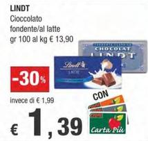 Offerta per Lindt - Cioccolato Fondente a 1,39€ in Crai