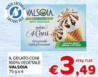 Offerta per Valsoia - Il Gelato Coni 100% Vegetale a 3,49€ in Crai