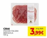 Offerta per Crai - Piaceri Italiani Bresaola a 3,99€ in Crai