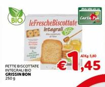 Offerta per Grissin Bon - Fette Biscottate Integrali a 1,45€ in Crai