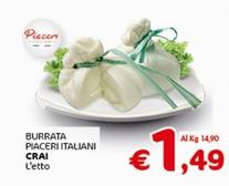 Offerta per Crai - Burrata Piaceri Italiani a 1,49€ in Crai