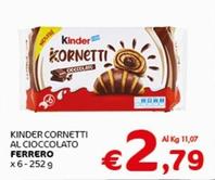 Offerta per Ferrero - Kinder Cornetti Al Cioccolato a 2,79€ in Crai