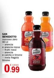 Offerta per San Benedetto - Succoso Zero a 0,99€ in Crai
