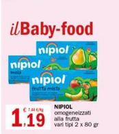 Offerta per Nipiol - Omogeneizzati Alla Frutta a 1,19€ in Crai