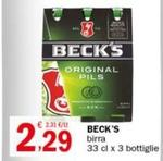 Offerta per Becks - Birra a 2,29€ in Crai