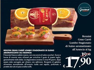 Offerta per Renzini - Gran Carré Lombo Stagionato Di Suino Aromatizzato All'arancia a 17,9€ in Decò