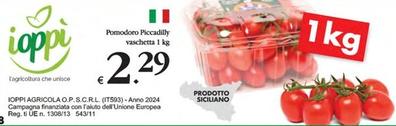 Offerta per Ioppi - Pomodoro Piccadilly Vaschetta a 2,29€ in Decò