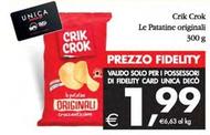 Offerta per Crik Crok - Le Patatine Originali a 1,99€ in Decò