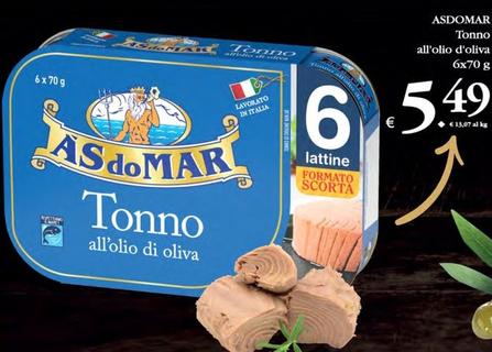 Offerta per Asdomar - Tonno All'olio Di Oliva a 5,49€ in Decò