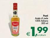 Offerta per Ponti - Aceto Di Mele 100% Italiano a 1,99€ in Decò