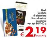 Offerta per Lindt - Tavoletta Di Cioccolato Linea Classica a 2,19€ in Decò