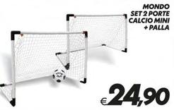 Offerta per Mondo - Set 2 Porte Calcio Mini + Palla a 24,9€ in SuperConveniente