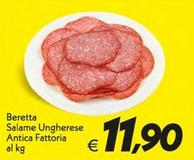 Offerta per Beretta - Salame Ungherese Antica Fattoria a 11,9€ in SuperConveniente