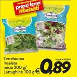 Offerta per Terrabuona - Insalata Mista/Lattughino a 0,89€ in SuperConveniente