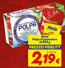 Offerta per Mutti - Polpa Di Pomodoro a 2,19€ in SuperConveniente