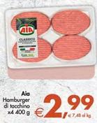 Offerta per Aia - Hamburger Di Tacchino a 2,99€ in Decò