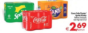 Offerta per Coca Cola/Fanta/Sprite/Kinley - Lattina Minican a 2,69€ in Decò