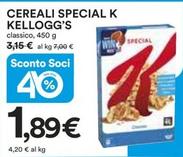 Offerta per Kelloggs - Cereali Special K a 1,89€ in Ipercoop