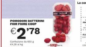 Offerta per Coop - Pomodori Datterini Fior Fiore a 2,78€ in Ipercoop