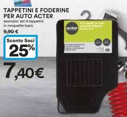 Offerta per Acter - Tappetini E Foderine Per Auto a 7,4€ in Ipercoop