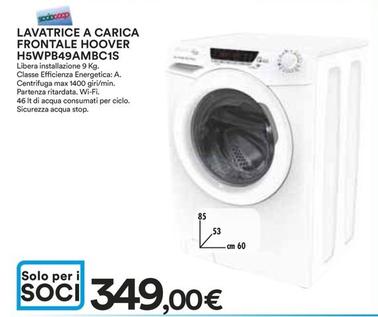 Offerta per Hoover - H Wash 550 H5WPB49AMBC/1-S Lavatrice Caricamento Frontale 9 Kg 1400 Giri/Min Bianco a 349€ in Ipercoop