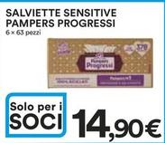 Offerta per Pampers - Salviette Sensitive Progressi a 14,9€ in Ipercoop