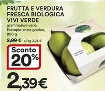 Offerta per Vivi Verde - Frutta E Verdura Fresca Biologica a 2,39€ in Ipercoop