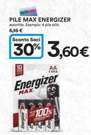 Offerta per Energizer - Pile Max a 3,6€ in Ipercoop