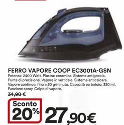 Offerta per Coop - Ferro Vapore EC3001A GSN  a 27,9€ in Ipercoop